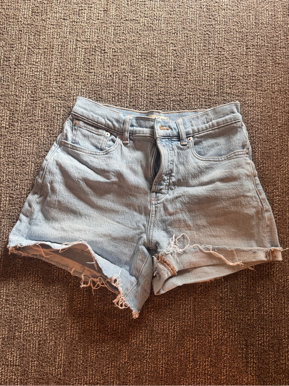 Madewell High-Waist Light Blue Denim Cutoff Shorts